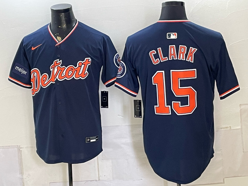 Men Detroit Tigers #15 Clark blue Nike 2026 MLB Jersey 0818003->detroit tigers->MLB Jersey